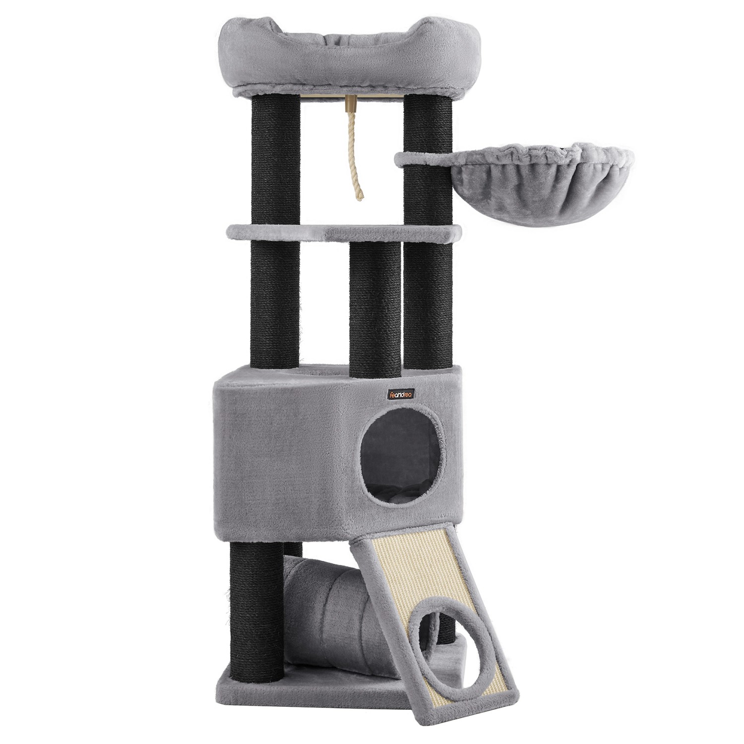 Feandrea Kratzbaum mit Großem Sockel Grau