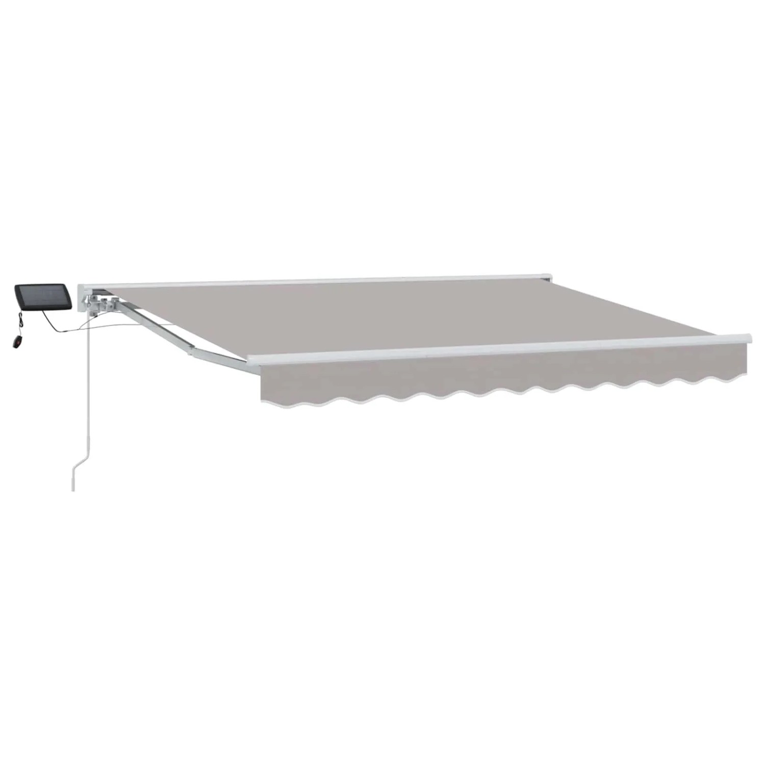 vidaXL Manueller Markisenrahmen mit LEDs Hellgrau 3 x 2,5 m 3420587