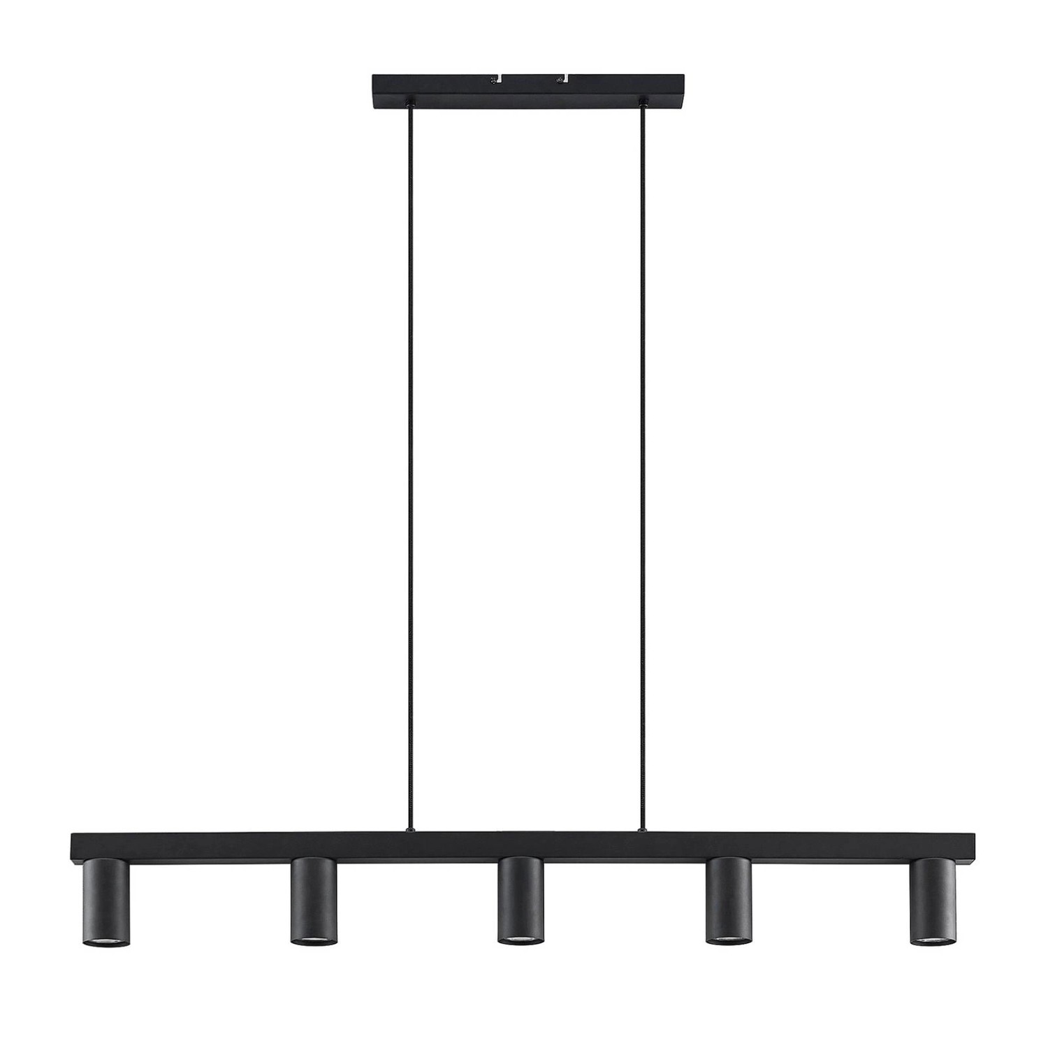 Lindby Pendelleuchte Baliko 9627352 Modern in Schwarz aus Metall 5-flammig günstig online kaufen