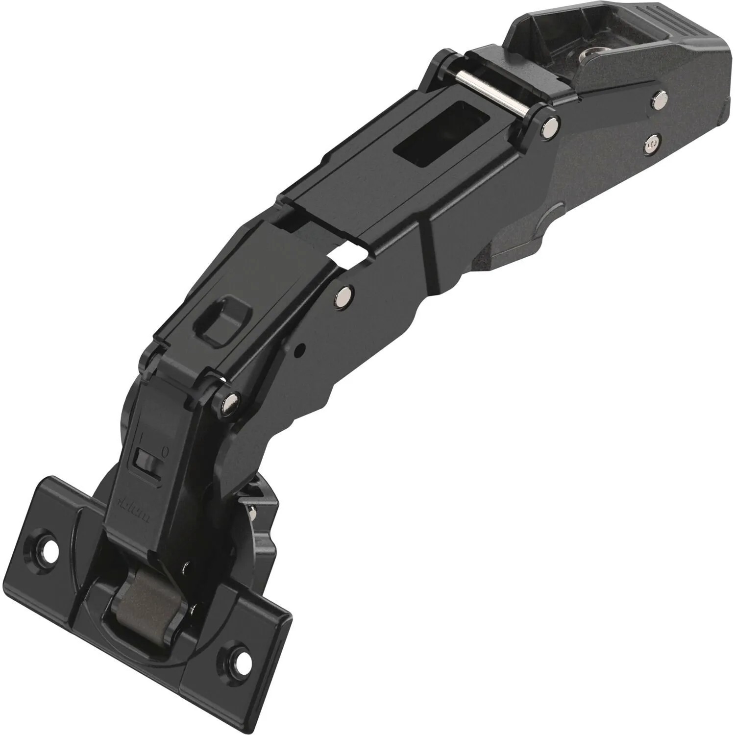 Blum Weitwinkelscharnier Clip Top Blumotion 155 Grad 9,5 mm Gekröpft Onyx Schrauben