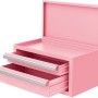 Pinke Mini Toolbox mit 2 Schubladen und Deckel. Aufbewahrungsbox für Kleinteile.