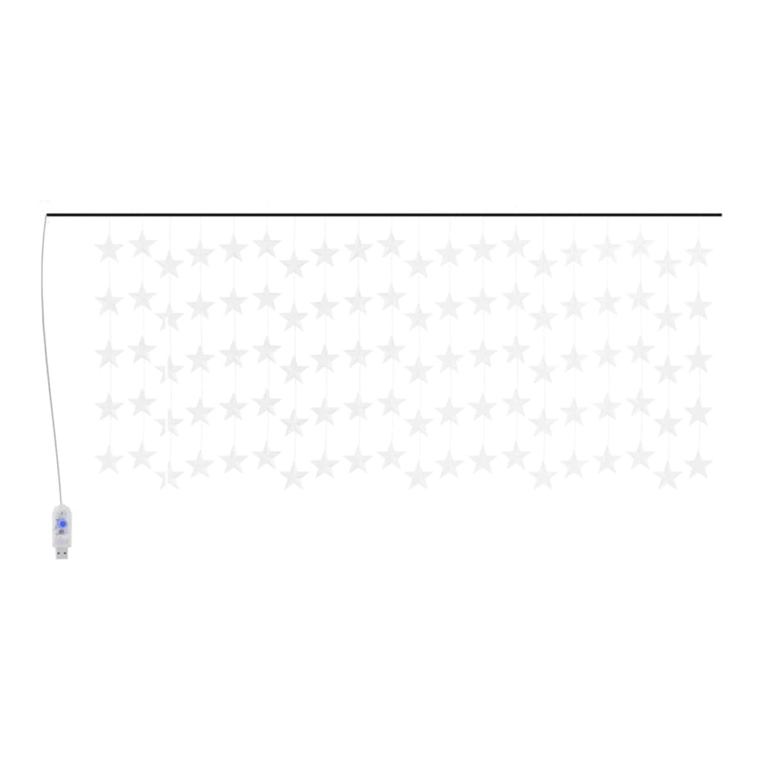 vidaXL LED Sternenvorhang Lichterkette 500 LED Blau 8 Funktionen 328808