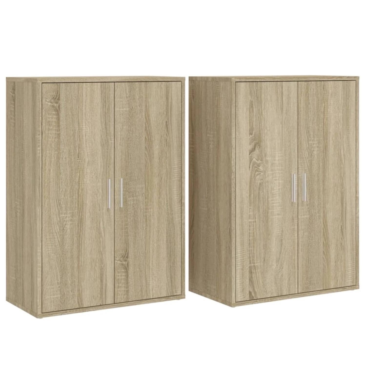 vidaXL Sideboards 2 Stk Sonoma-Eiche 60x31x84 cm Holzwerkstoff 3276569 günstig online kaufen