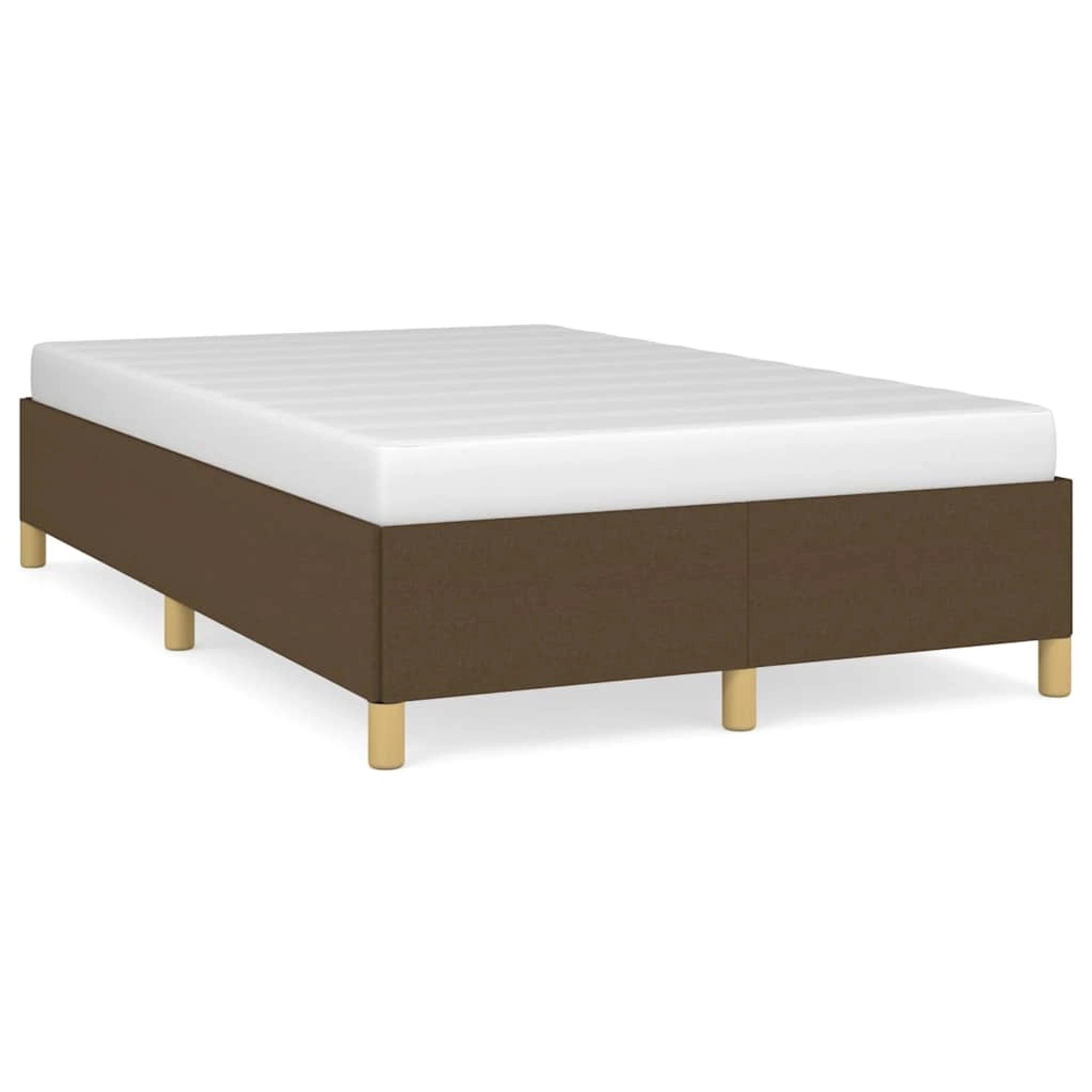 vidaXL Bettgestell ohne Matratze Dunkelbraun 120x190 cm Stoff 3269641 günstig online kaufen