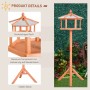 PawHut Vogelhaus Vogelhäuschen mit Ständer und Zinkdach 113x40x40 cm_5