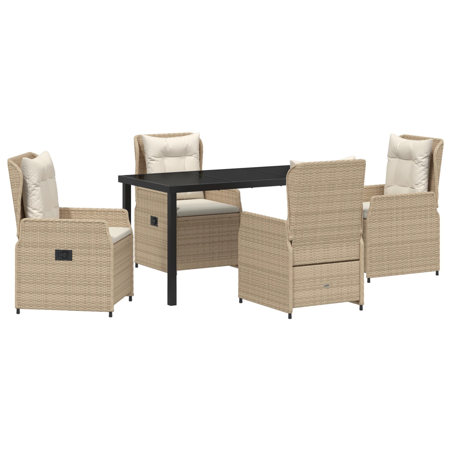 vidaXL Garten Essgruppe 5-Tlg Beige Poly Rattan 3380969 günstig online kaufen
