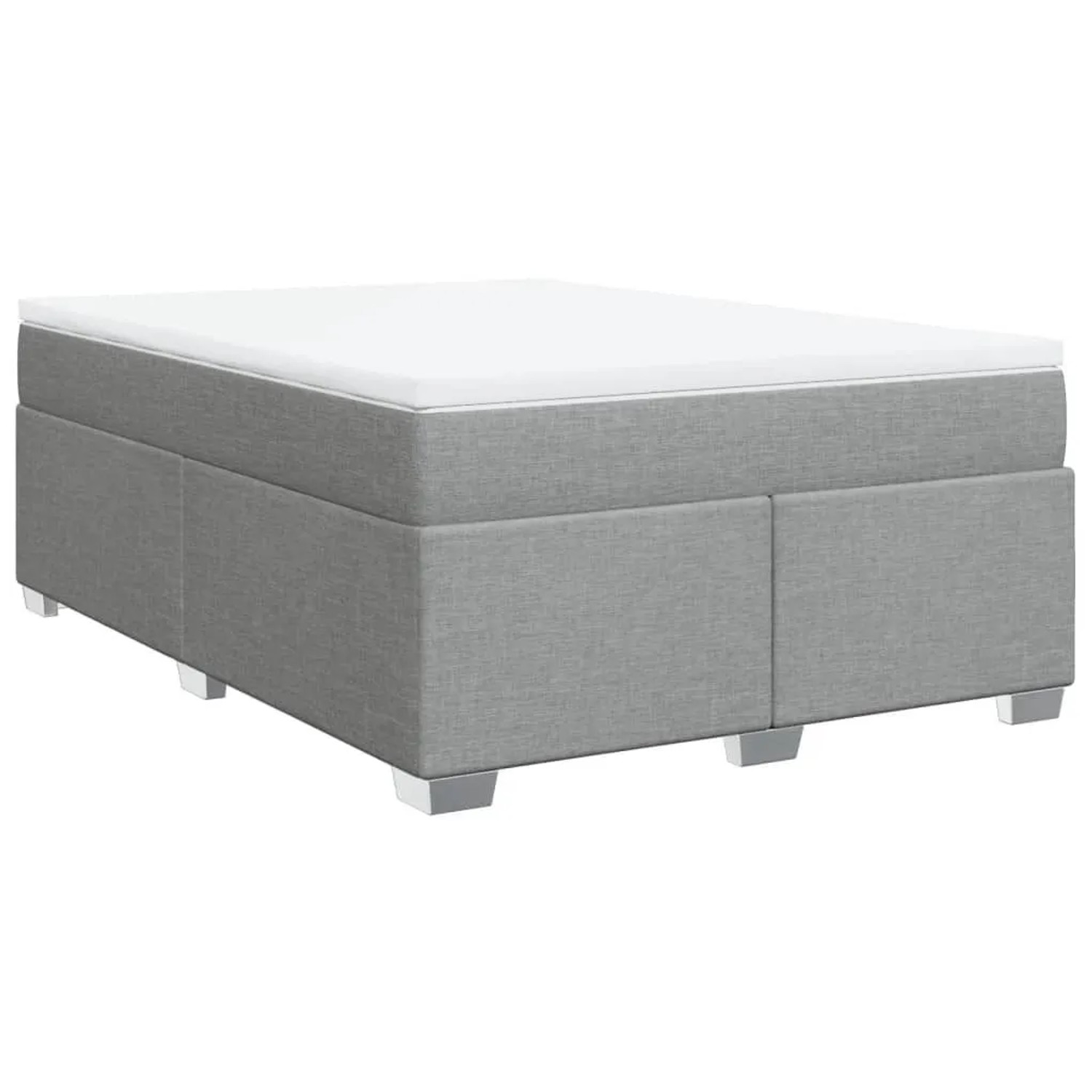 vidaXL Boxspringbett mit Matratze Hellgrau 160x200 cm Stoff 3285144 günstig online kaufen