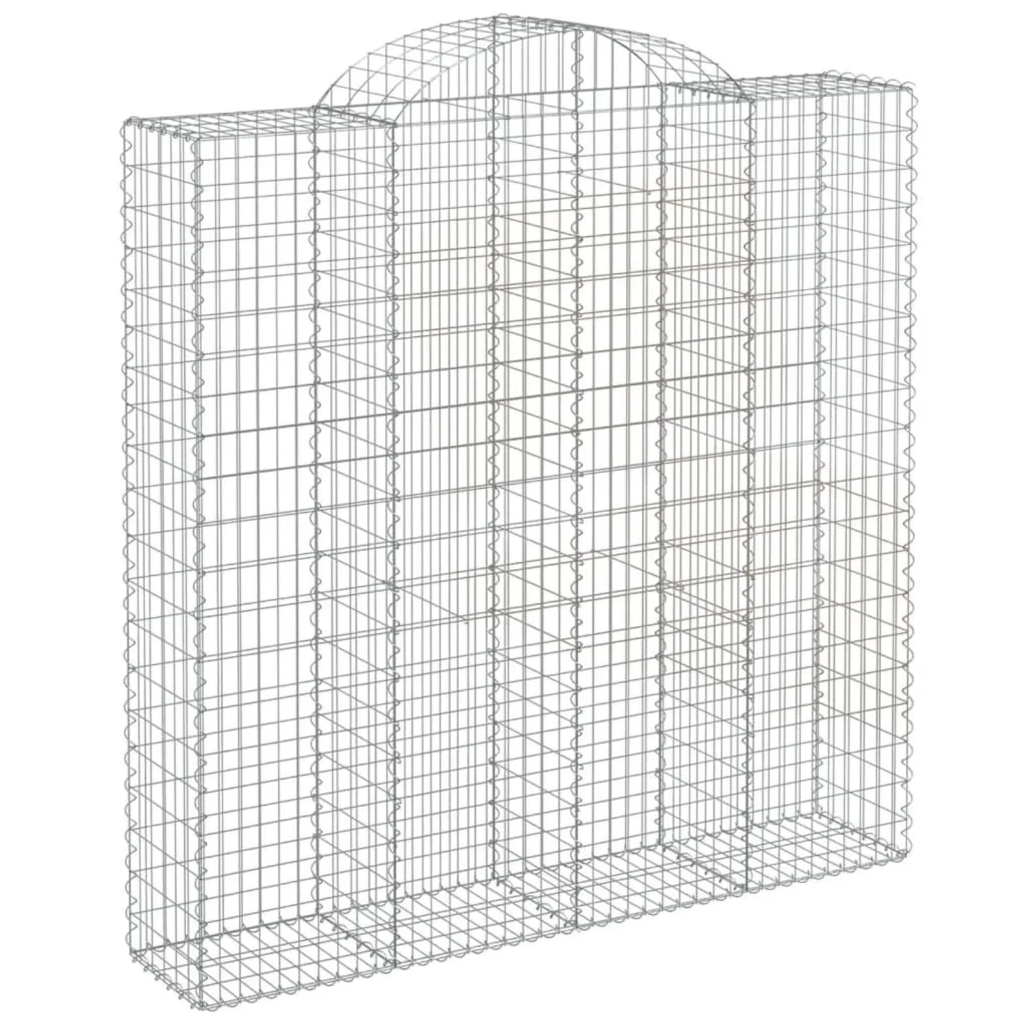 vidaXL Gabionen mit Hochbogen 10 Stk 200x50x200/220cm Verzinktes Eisen 3146433