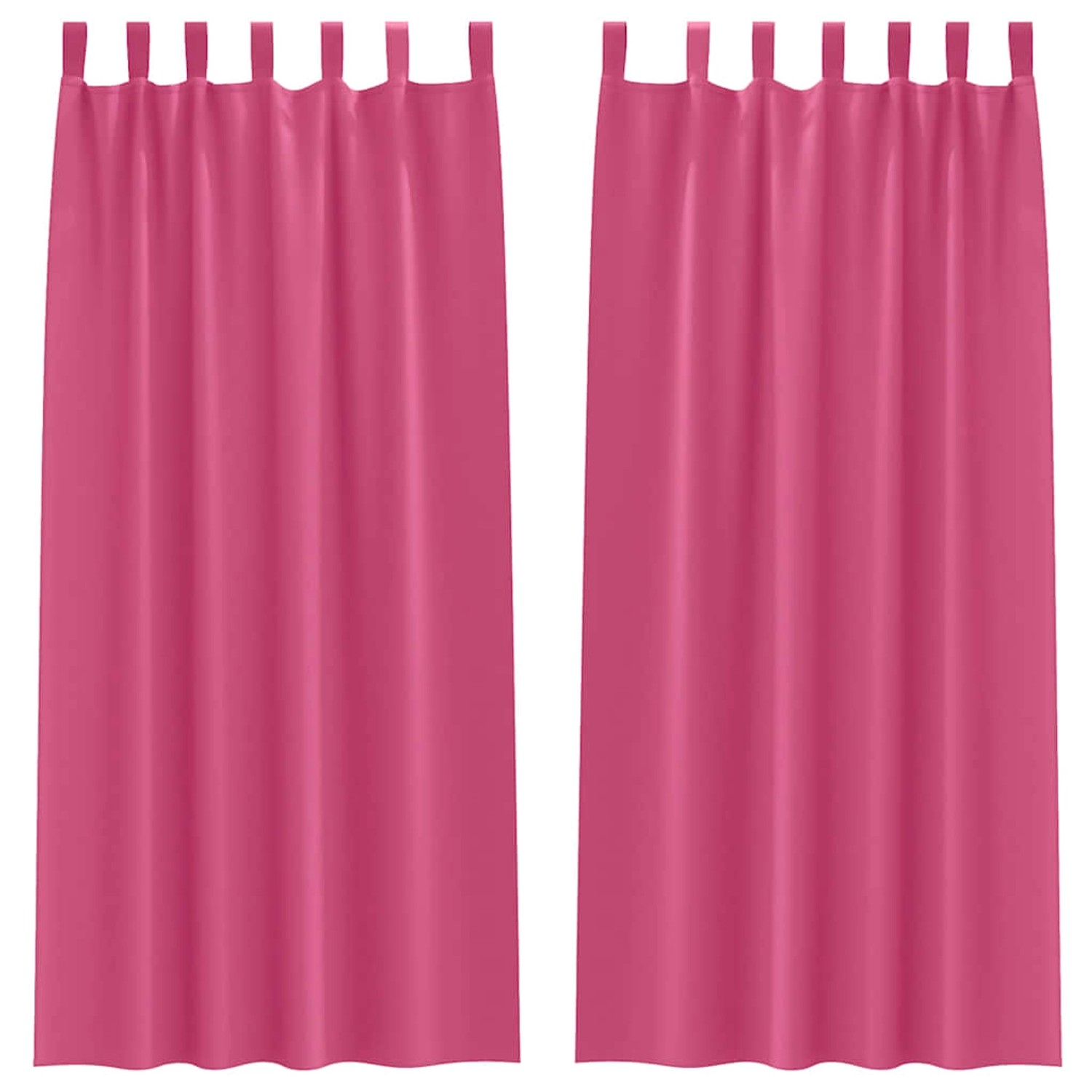 vidaXL Verdunkelungs-Vorhänge mit Ringen Helles Pink Polyester 4107626