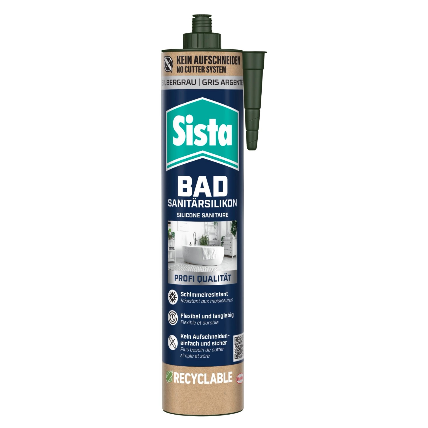 Sista Bad-Sanitärsilikon Silbergrau 280 ml günstig online kaufen