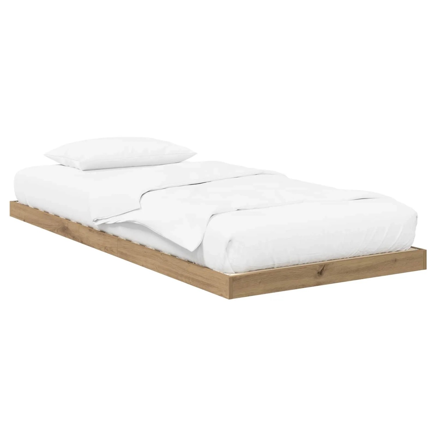 vidaXL Bodenbettrahmen Artisan-Eiche 90 x 190 cm Holzwerkstoff 893531