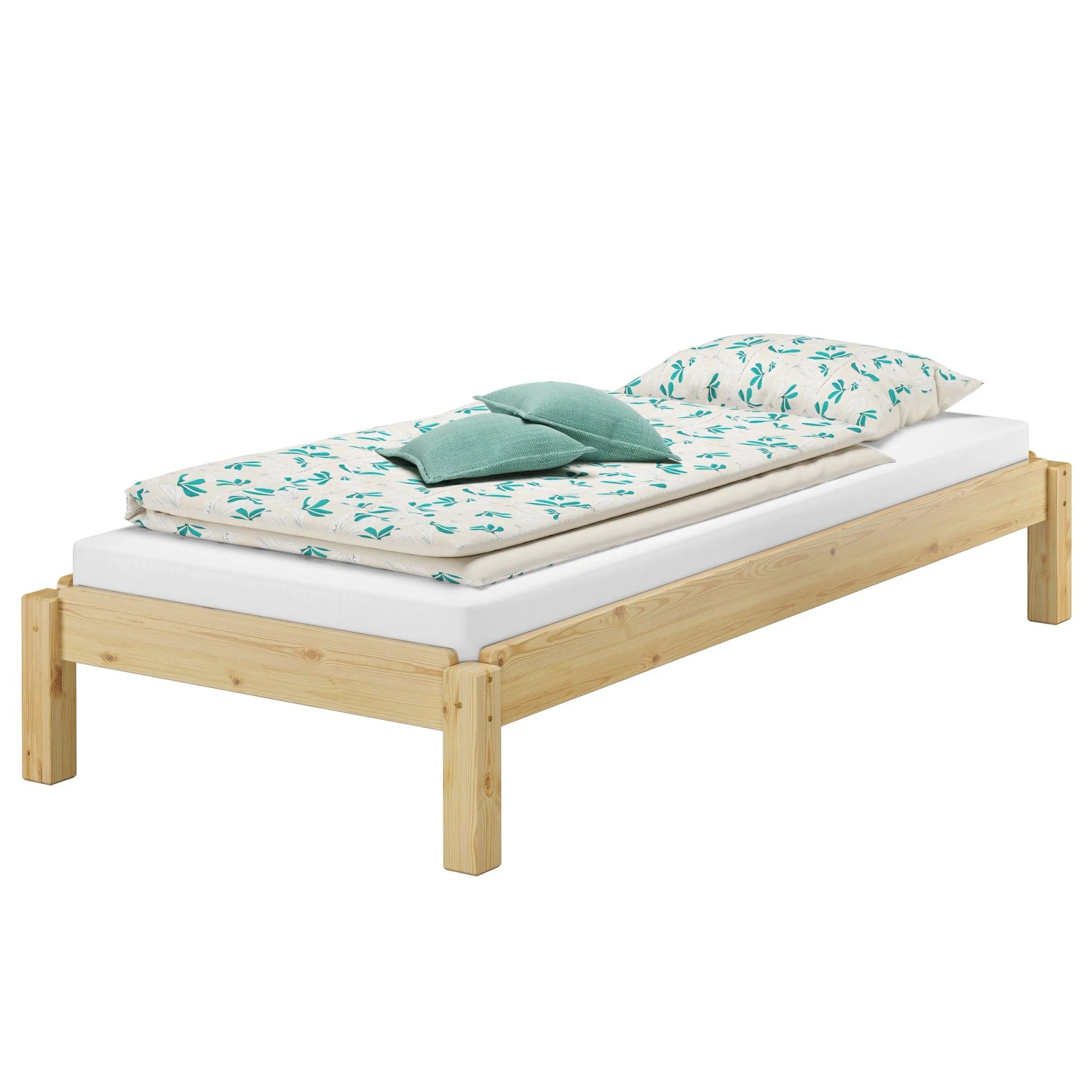 Erst-Holz Holzbett Stapelbett Bettrahmen Kiefer Massivholz 80 x 200 cm Modell 48 ohne Zubehör