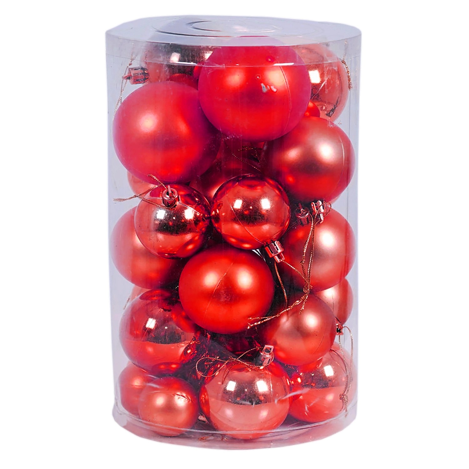 Mojawo 30tlg Christbaumkugeln Weihnachtskugeln Schmuckkugeln Baumschmuck Rot 4 5 6 7cm