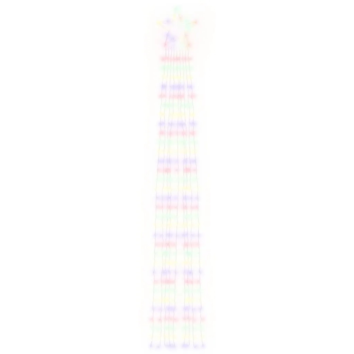 vidaXL Weihnachtsbaum-Beleuchtung 320 LEDs Mehrfarbig 375 cm 356926