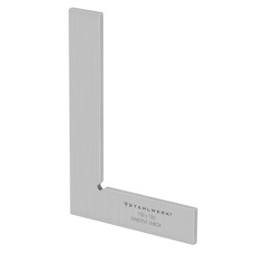 STAHLWERK Flachwinkel 90° aus Edelstahl, 150x100mm, DIN 875/1 für präzise Winkelprüfung.