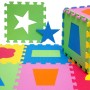 Bunte LittleTom Baby Puzzlematte mit Symbolen, 10 Schaumstoffmatten 30x30 cm.