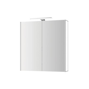 Weißer Jokey Spiegelschrank Alu-LED, 65x71 cm, mit LED-Beleuchtung für Badezimmer.