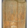 Naturfarbene Laterne mit Griff, Ø 21 cm x 26 cm, aus Schnur und Metall für gemütliche Beleuchtung.