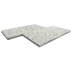 Diephaus Waschbetonplatte, weiß, 40x40 cm, für Terrasse & Gehweg.