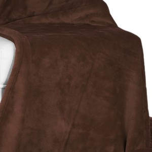 Kuschelige, dunkelbraune Beautissu Aurelia Decke (150x200cm) aus weichem Stoff.