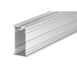 Weißes Aluprofil (45x85x4000 mm) für Terrassendielen Unterkonstruktion.