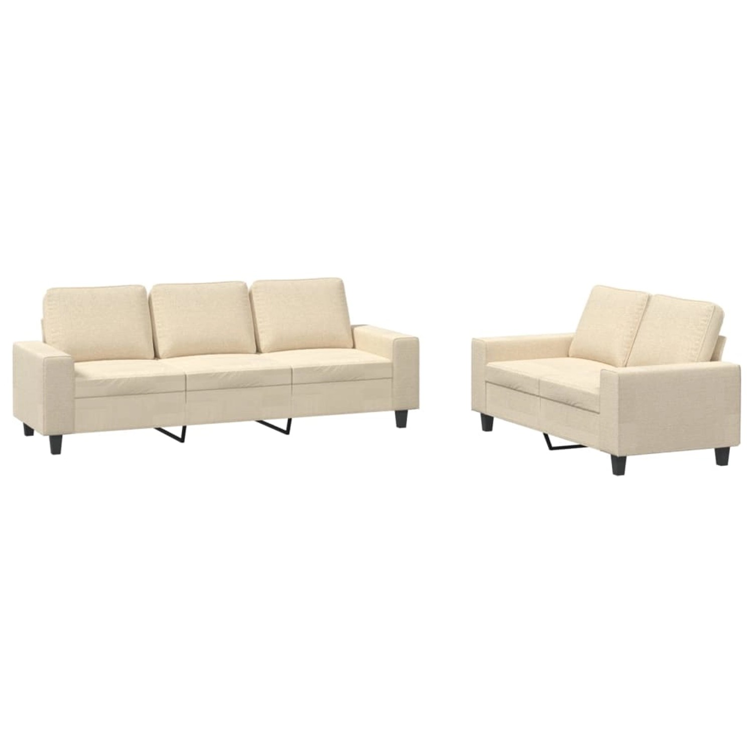 vidaXL 2-Tlg Sofagarnitur Creme Stoff 3201900 günstig online kaufen