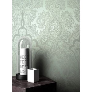 Newroom Vliestapete Sarita Green Leicht Glänzend Barock FSC®
