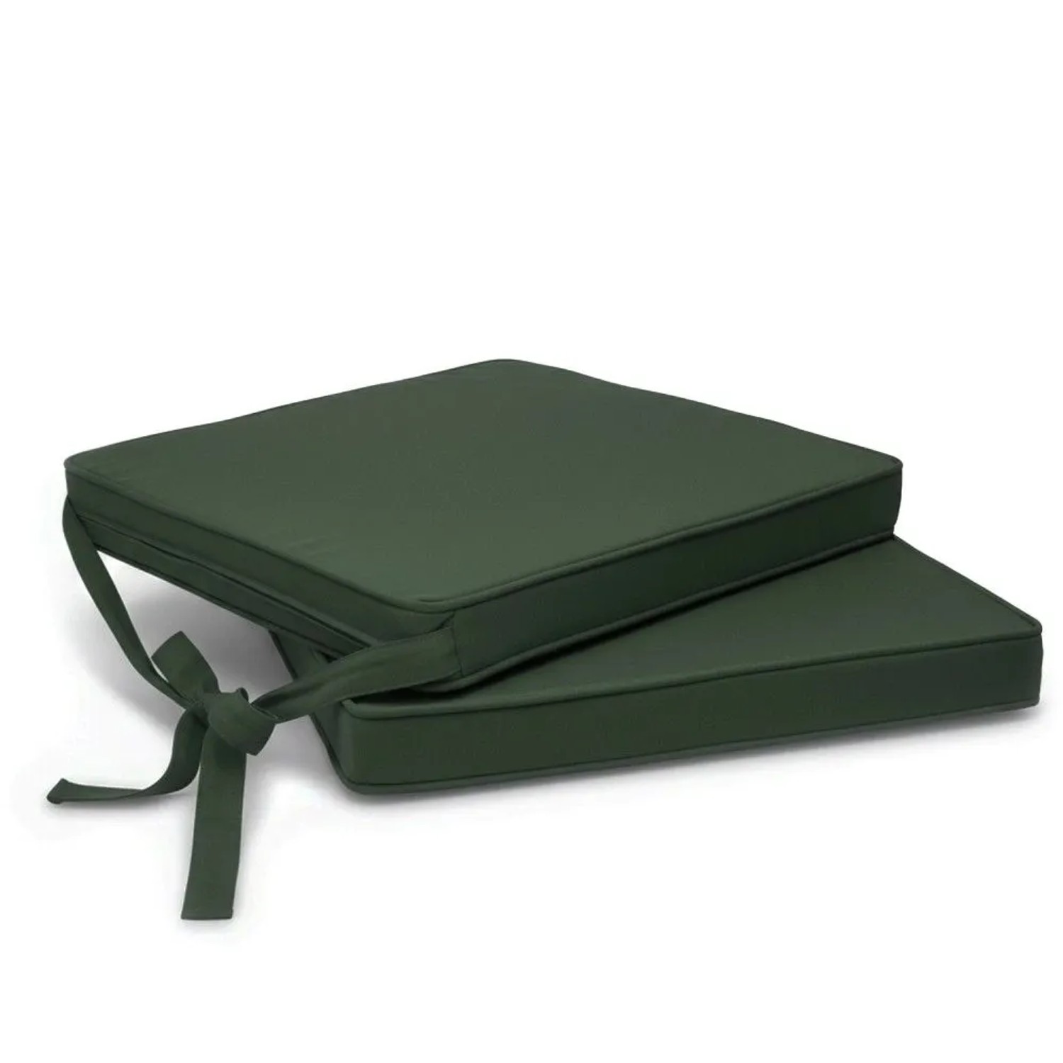 Beautissu 2er Set Loft SK Stuhlkissen Dunkelgrün 45x40x5cm