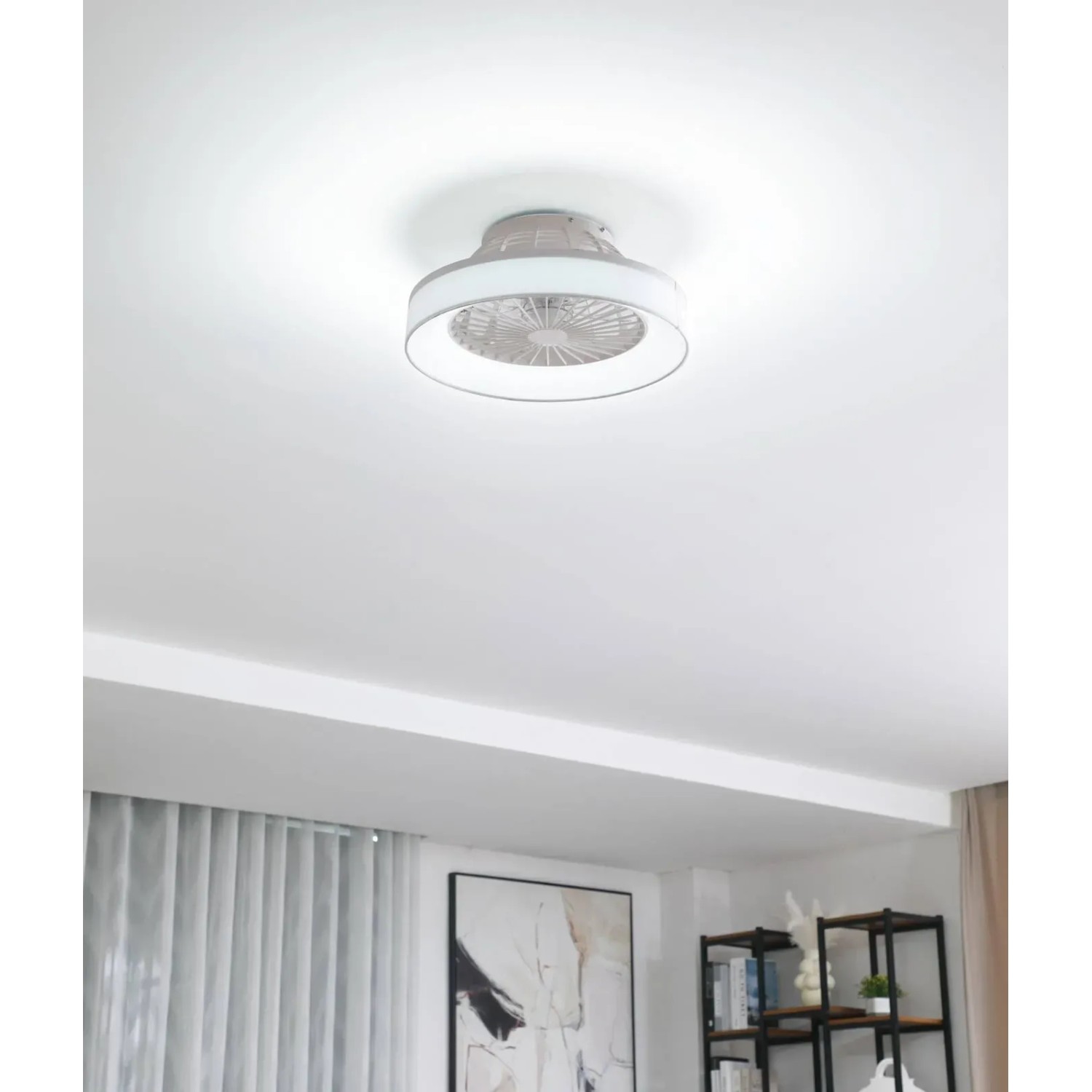 Lindby LED Deckenventilator mit Lampe Mace 10022137 Dimmbar Leselampe Modern in Weiß 1-flammig Wohnzimmerleuchte_4