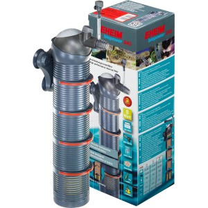 Eheim Biopower 240 Innenfilter für Aquarien, mehrstufige Filterung, mit Zubehör und Verpackung.