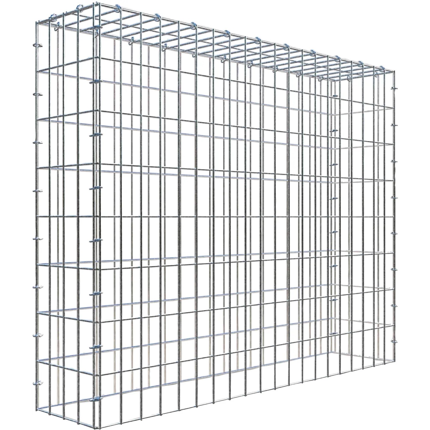 Gabiona C-Ring-Gabione-Anbaukorb Typ 3 80 x 100 x 20 cm Maschenw 5 x 10 cm