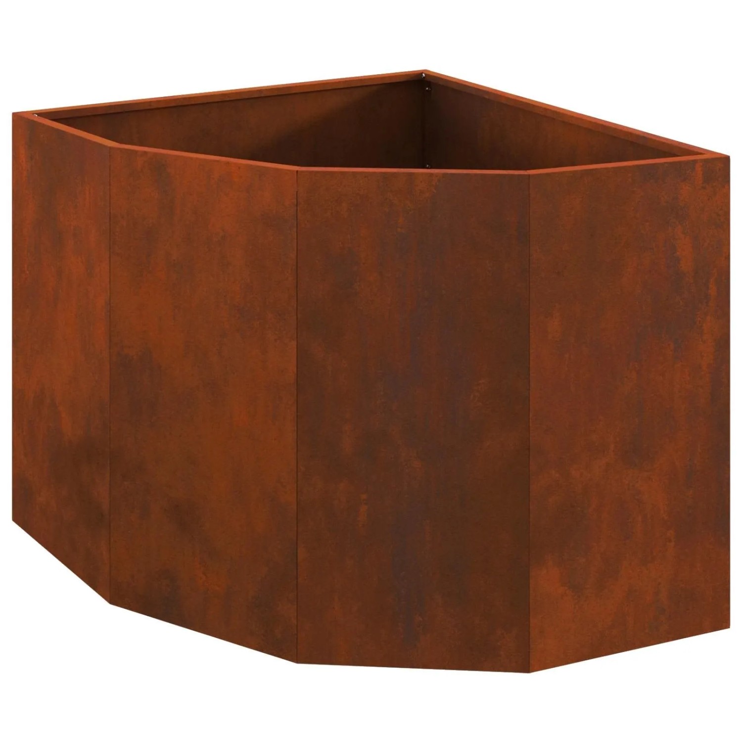 vidaXL Eckpflanzer Rostig 60 x 60 x 50 cm Wetterfeststahl 883667