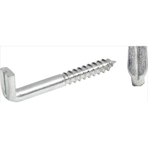 LUX Schlitzhaken, 5,8x65mm, verzinkt, 4er-Set. Winkelhaken für schwere Gegenstände.