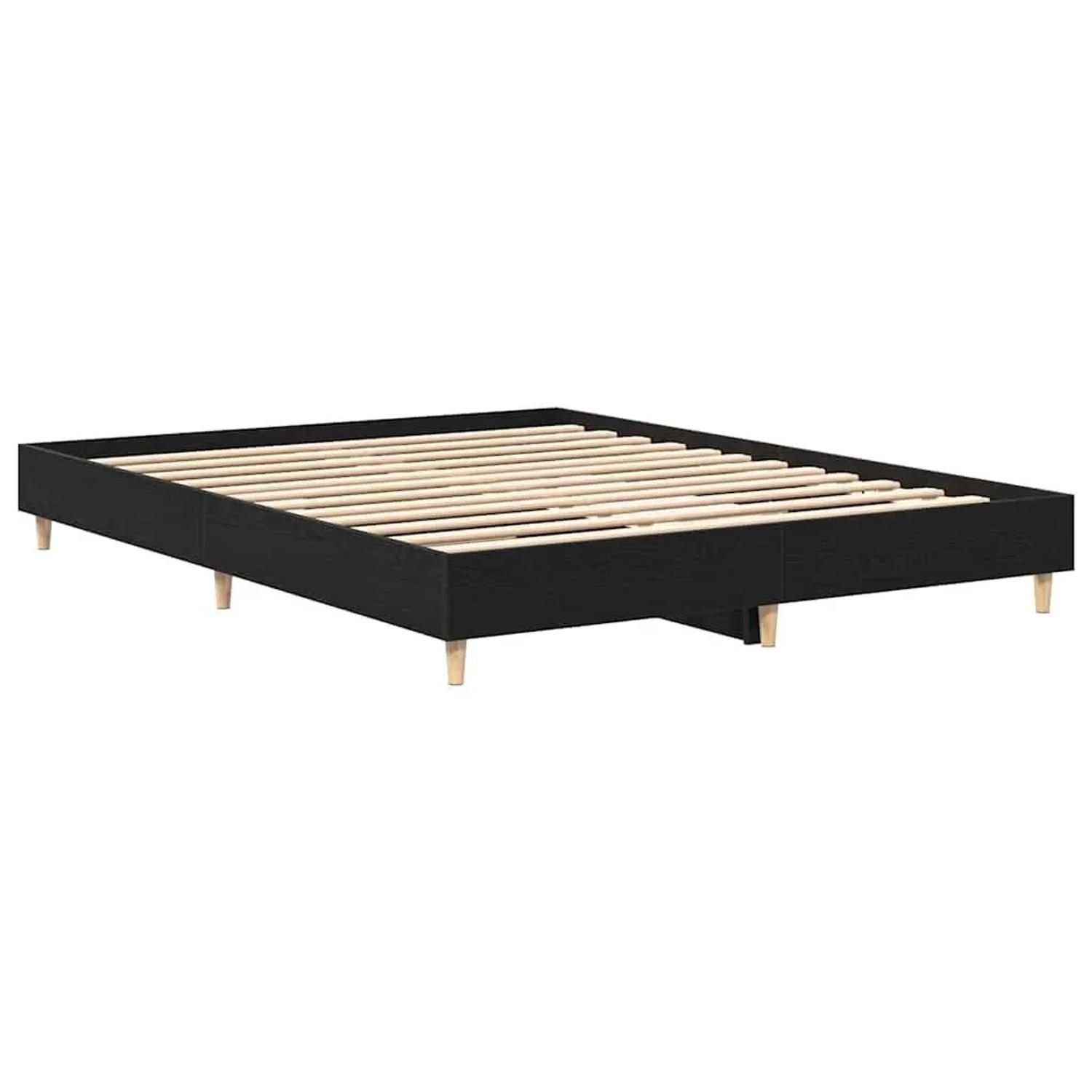 vidaXL Bettgestell Schwarz Eichen-Optik 140 x 200 cm Holzwerkstoff 3329282 günstig online kaufen