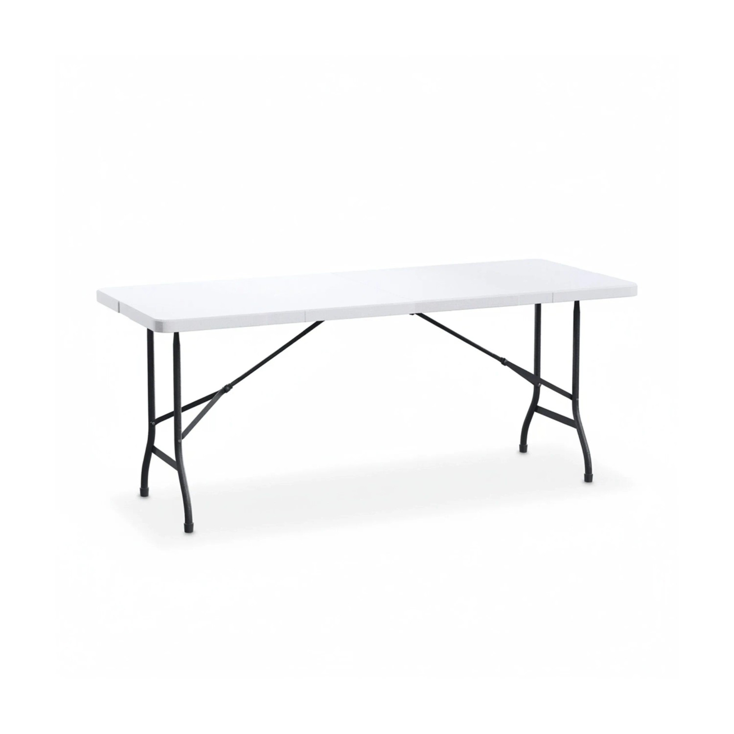 Relaxdays Gartentisch Kunststoff Stahl Weiß Klappbar 72 cm x 180 cm x 74 cm 11,3 kg