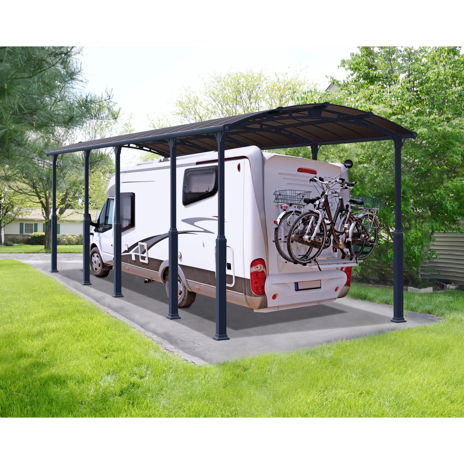 Palram - Canopia Carport Arcadia Alpine 10600 Anthrazit 360 cm x 1100 cm günstig online kaufen