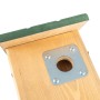 CJ Wildlife Nistkasten Seattle mit Raubtierschutz, Holzkasten mit grünem Dach und Metalleinfassung.