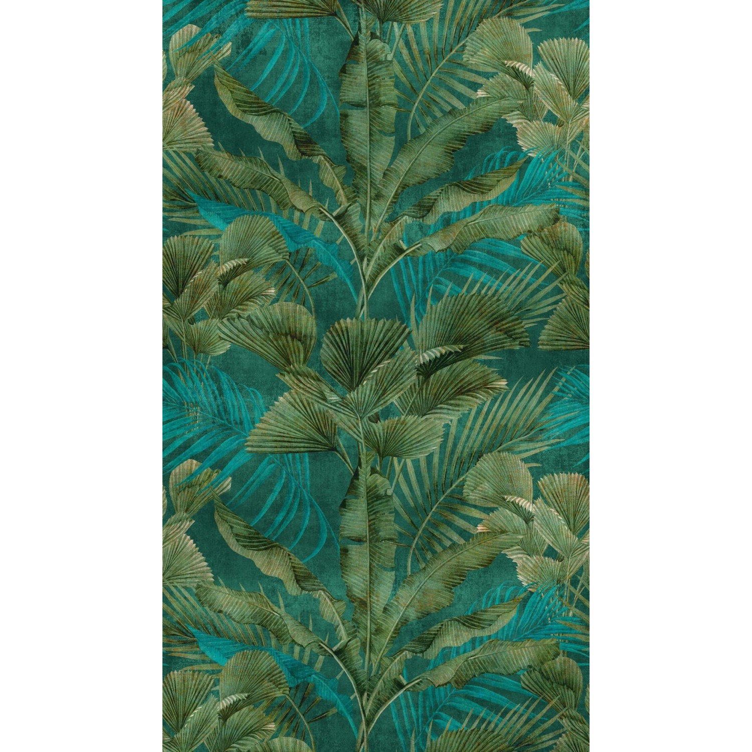 Image of PROFHOME 391851-GU Fototapete Dschungel Grün Petrol Oliv-Grün 1,59 m x 2,8 m