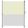 Cremefarbenes vidaXL Außenrollo 200x270 cm mit Handkurbel für Balkon und Terrasse.