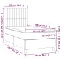 Skizze eines rosa vidaXL Boxspringbetts 80x200 cm mit Matratze und Kopfteil. Bett der Kategorie Betten.