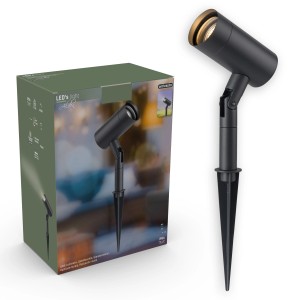 LED's Work Außenleuchte mit Erdspieß, anthrazit. Gartenstrahler mit GU10 Fassung.