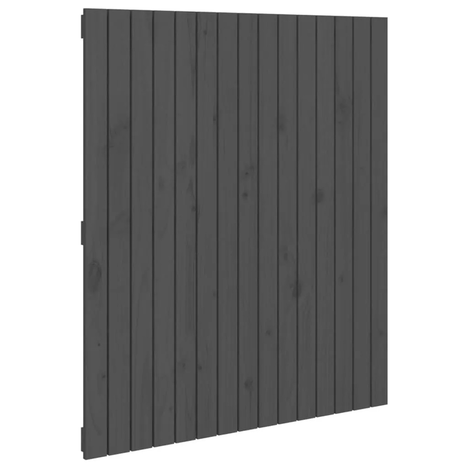 vidaXL Wand-Kopfteil Grau 95,5x3x110 cm Massivholz Kiefer 824935