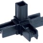Schwarzer Arcansas Quicktech Verbinder für Rohre, 2 x 8 cm, aus PVC.