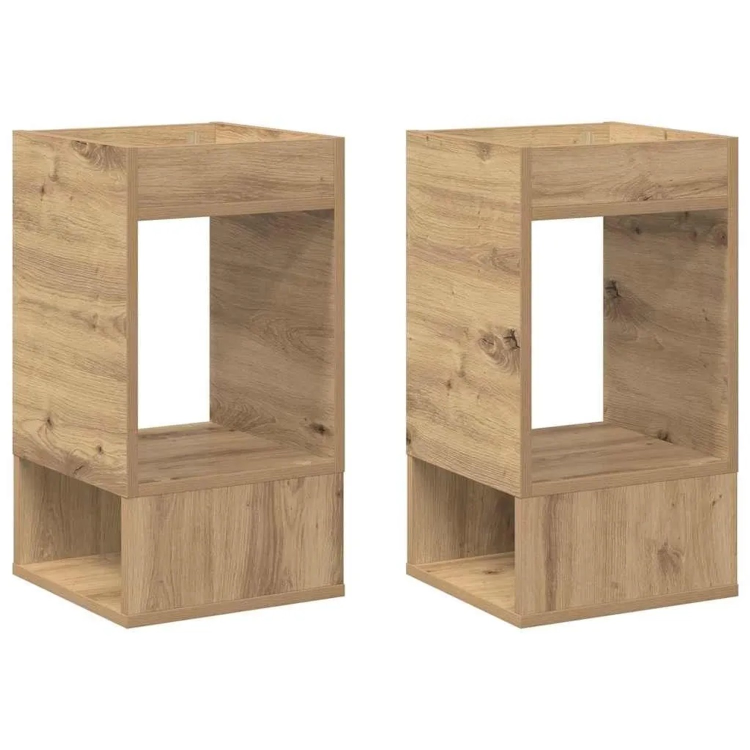 vidaXL Beistelltisch 2 Stk Artisan-Eiche 30 x 30 x 56 cm Holzwerkstoff 890943