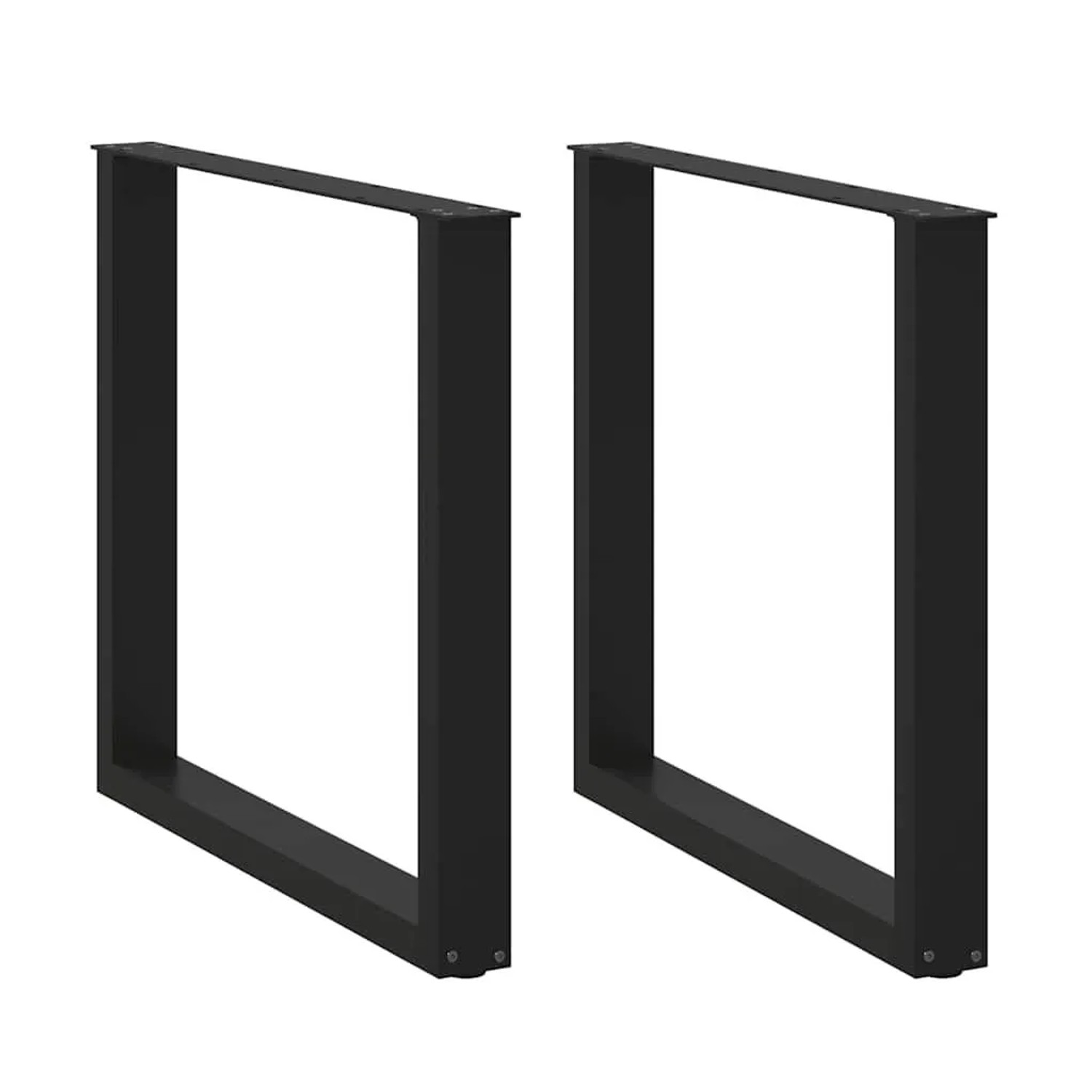 vidaXL Esstischbeine U-Form 2 Stk Schwarz 90x72-73 cm Stahl 4013192