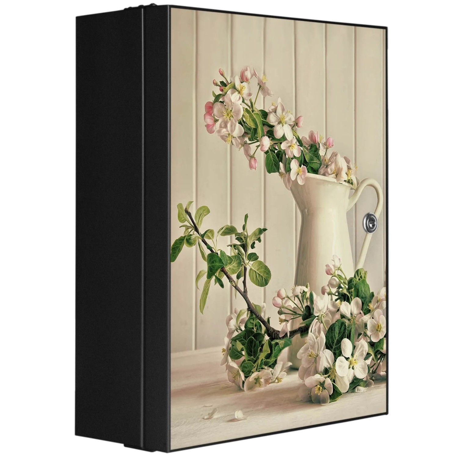 Banjado XXL Medizinschrank Abschliessbar 35x46x15cm Arzneischrank Anthrazit günstig online kaufen