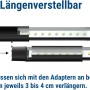 Tetra LightWave LED Beleuchtung: Längenverstellbare Aquarium Beleuchtung mit Adapter, erweiterbar um 3-4 cm.