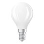 Dimmbares Osram LED-Leuchtmittel E14 in Tropfenform, mattweiß.