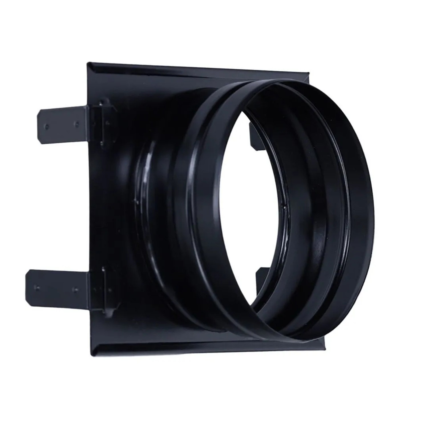 Subtiel Verstellbares Stutzenblech 240 x 170 mm Mit 1 Stutzen Ø 150 mm Schwarz