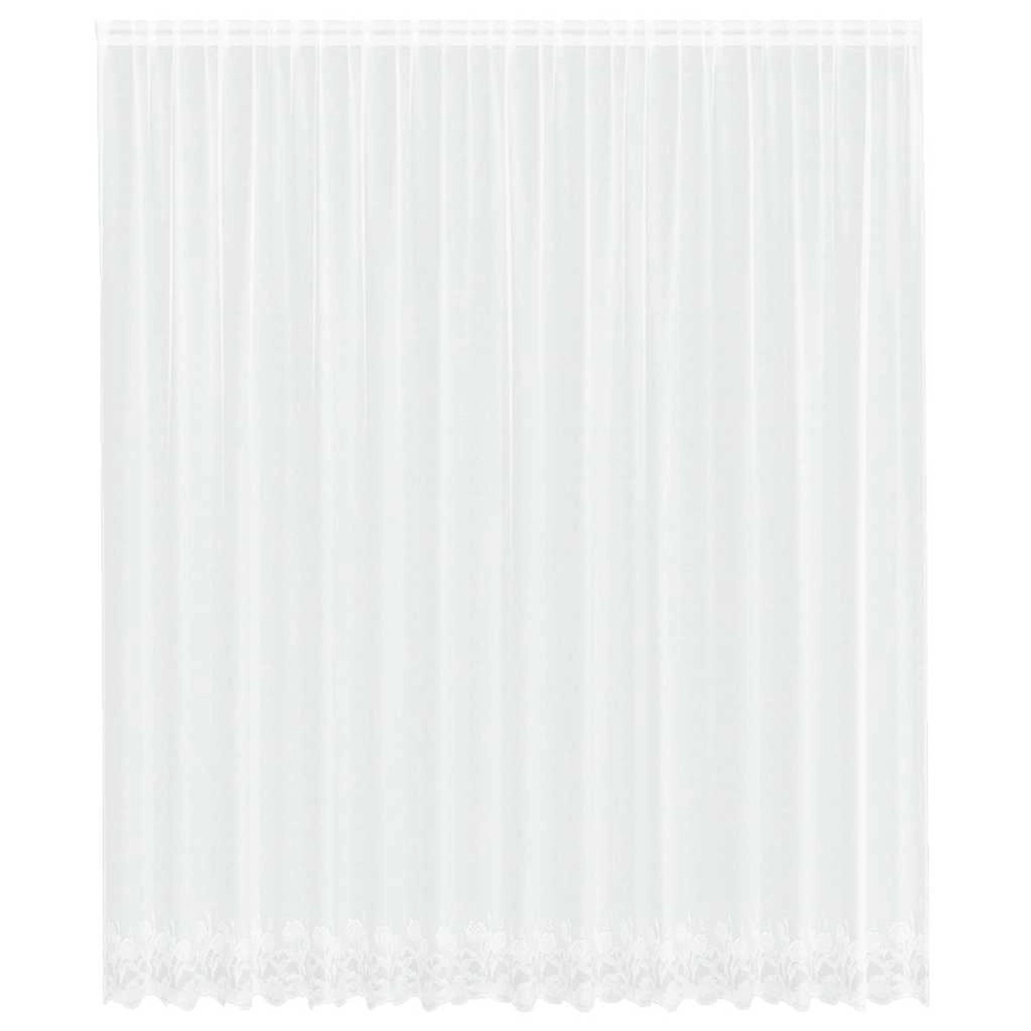 vidaXL Spitzenvorhang mit Vorhängen Weiß 400x260cm Polyester 4107797 günstig online kaufen